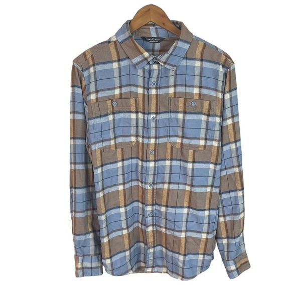 BF1458 Men’s Alpine Design Plaid Flannel Button Down Shirt L - Picture 3 of 7